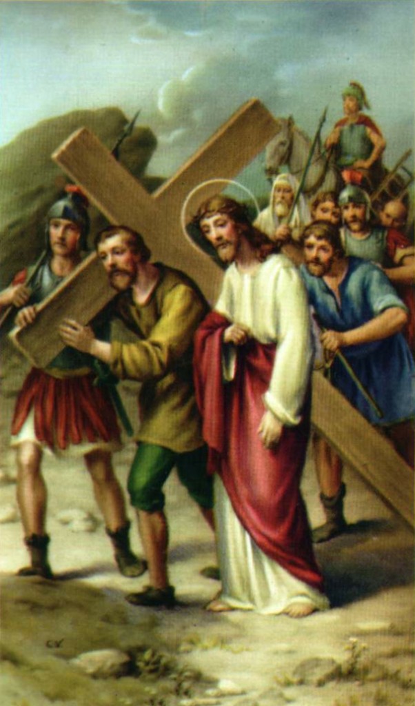 Quinta Estacón El Cireneo ayuda a Jesús