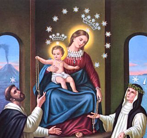 Resultado de imagen para Nuestra SeÃ±ora y su Santo Rosario