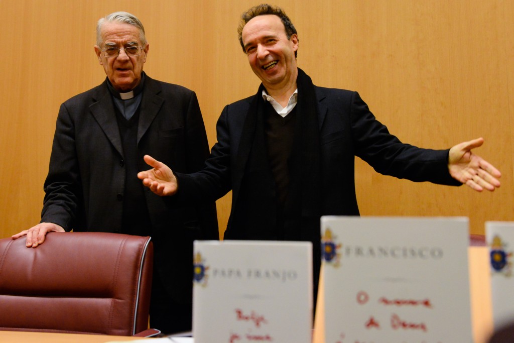 Presentazione libro Tornielli con Benigni