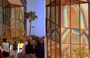 Virgen Maria en el cristal