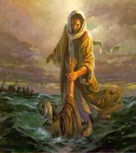 Pedro se hunde en el agua